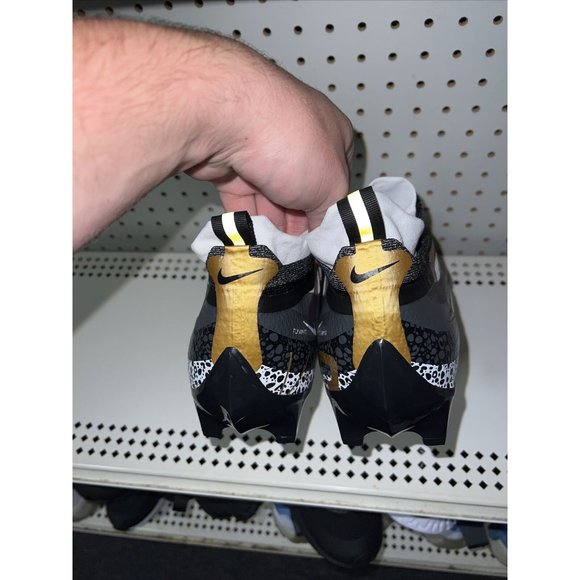Nike Vapor Edge Elite 360 Black Metallic Gold Mens Football Cleats Size 16 main image 7